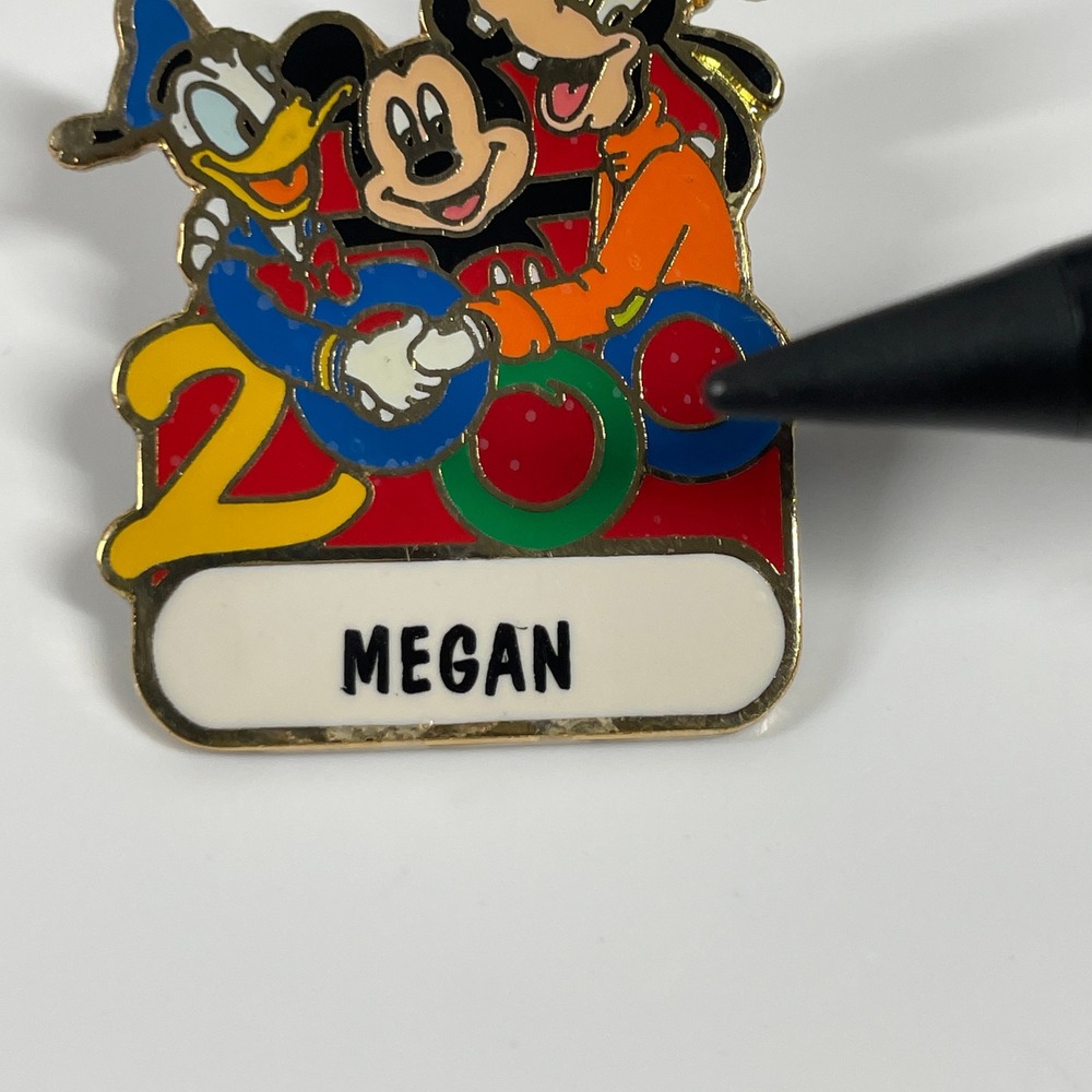 Disney Pin Walt Disney World 2000 Megan Mickey Donald Goofy Millennium Vintage - Picture 3 of 6
